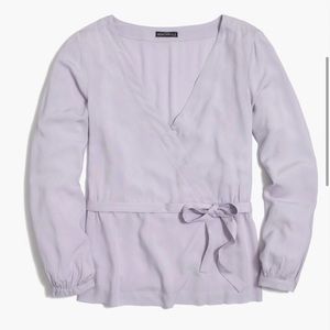 J.Crew Mercantile Violet Faux Wrap Blouse 0